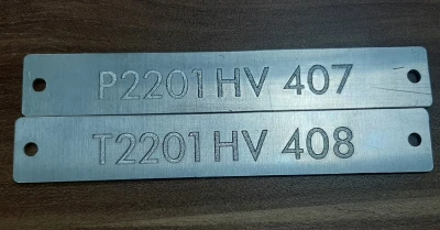 Бирки, бейджи — Бирка с гравировкой — фото